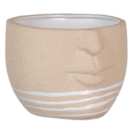 Urtepotte 21 x 19,5 x 15 cm Keramik Natur