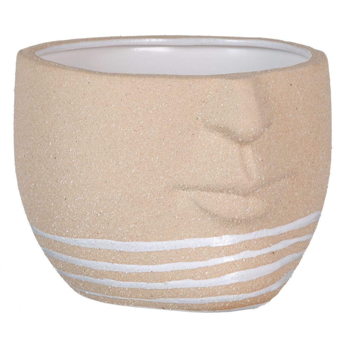 Urtepotte 21 x 19,5 x 15 cm Keramik Natur Urtepotte 21 x 19,5 x 15 cm Keramik Natur