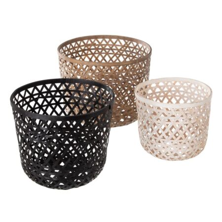 Urtepotte 45 x 45 x 37 cm Bambus (3 enheder)