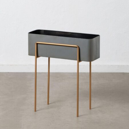 Urtepotte 55 x 24 x 61 cm Grå Gylden Metal