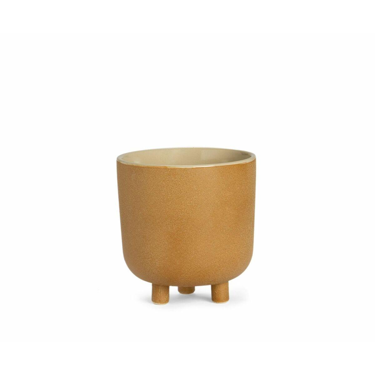 Urtepotte Alexandra House Living Beige Keramik 18 x 18 x 18 cm Urtepotte Alexandra House Living Beige Keramik 18 x 18 x 18 cm