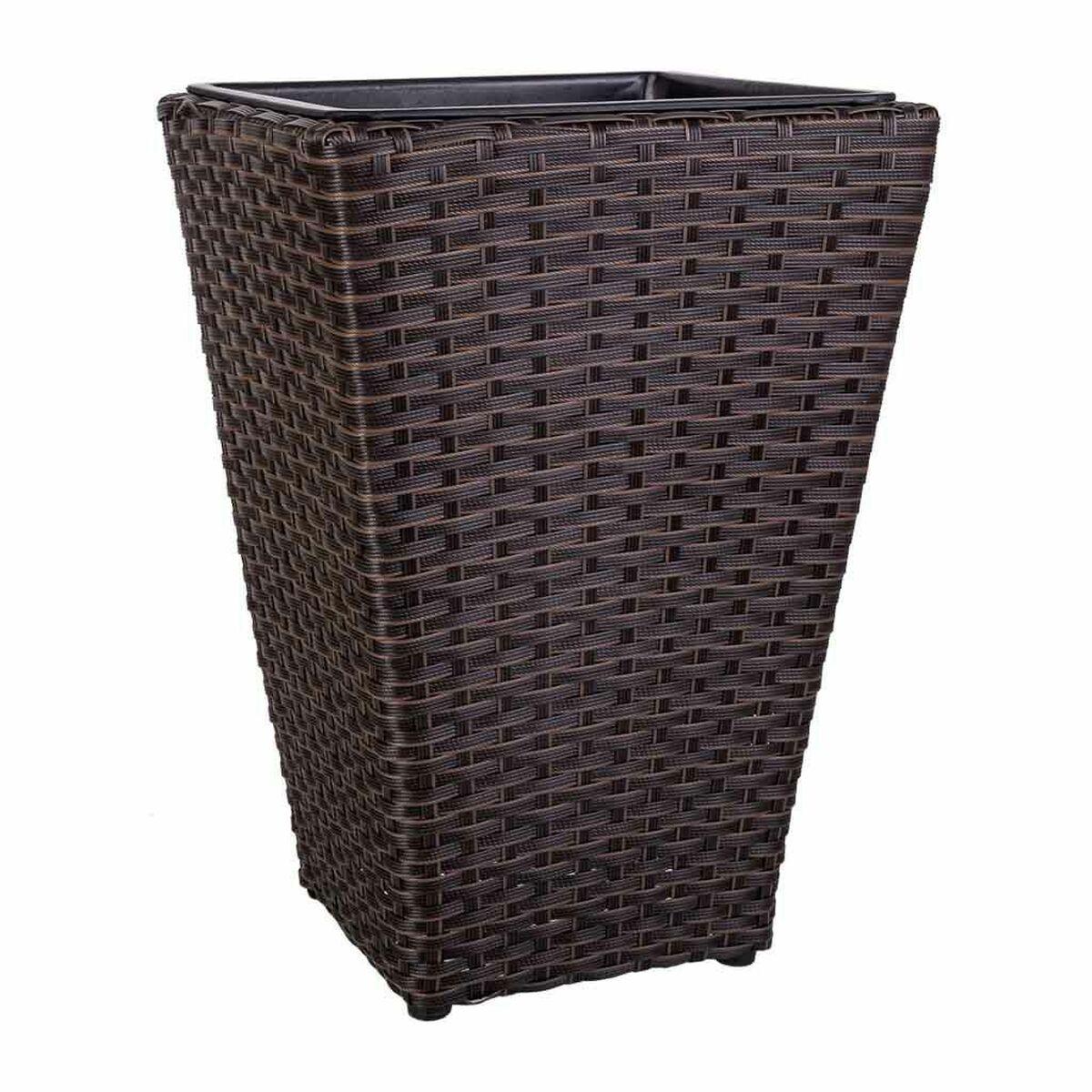 Urtepotte Alexandra House Living Brun Jern Rattan Plastik 28 x 40 x 28 cm Urtepotte Alexandra House Living Brun Jern Rattan Plastik 28 x 40 x 28 cm