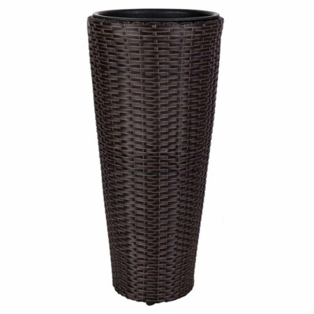 Urtepotte Alexandra House Living Brun Jern Rattan Plastik 28 x 60 x 28 cm