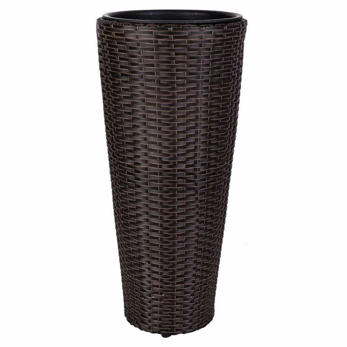 Urtepotte Alexandra House Living Brun Jern Rattan Plastik 28 x 60 x 28 cm Urtepotte Alexandra House Living Brun Jern Rattan Plastik 28 x 60 x 28 cm