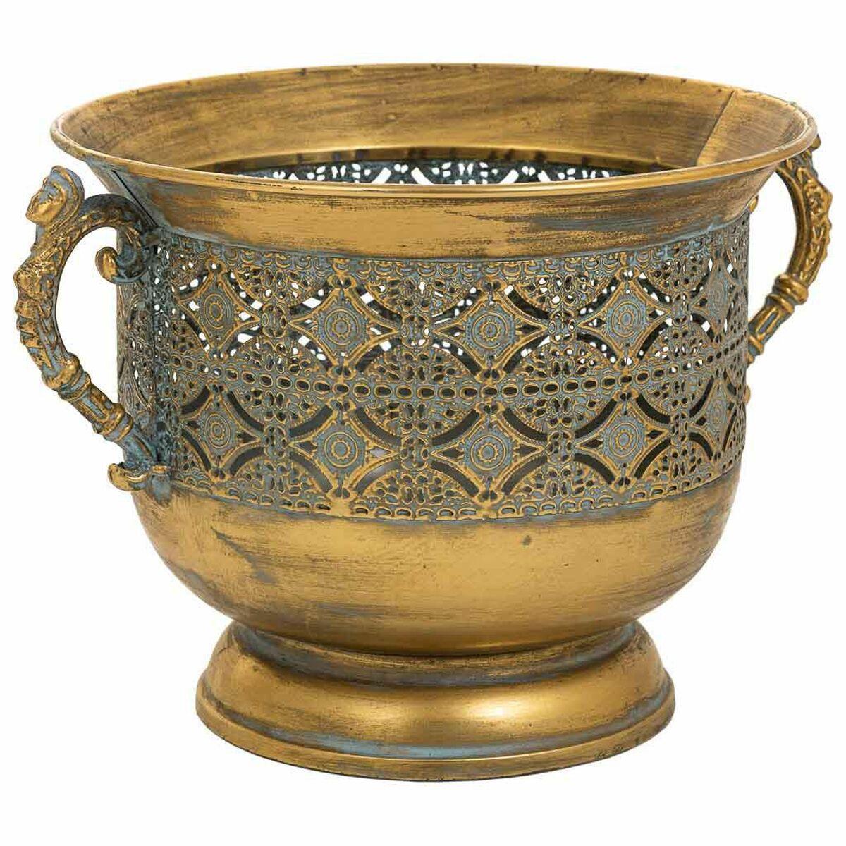 Urtepotte Alexandra House Living Guld Jern 29 x 23 x 35 cm Urtepotte Alexandra House Living Guld Jern 29 x 23 x 35 cm