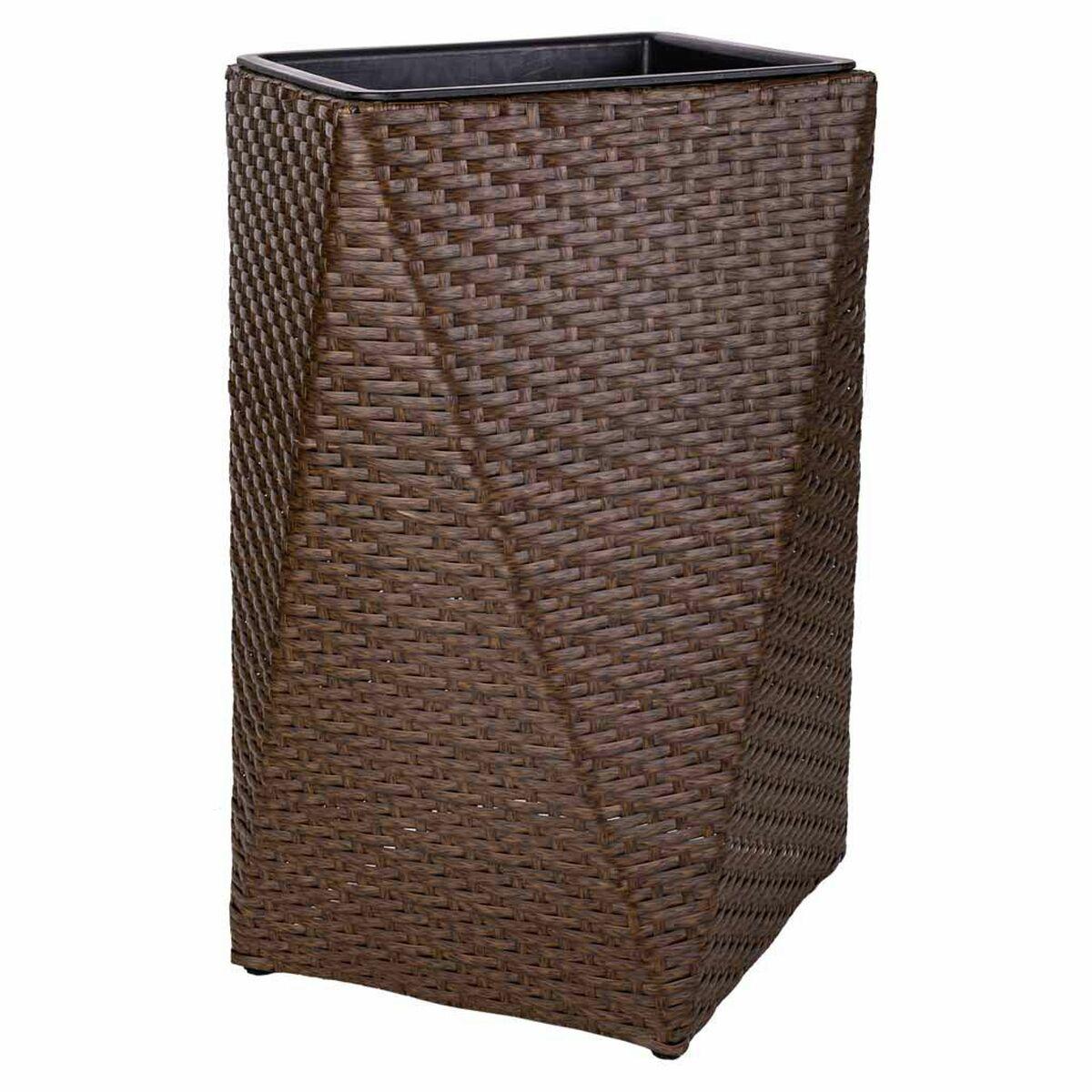 Urtepotte Alexandra House Living Mørkebrun Jern Rattan Plastik 31 x 56 x 31 cm Urtepotte Alexandra House Living Mørkebrun Jern Rattan Plastik 31 x 56 x 31 cm