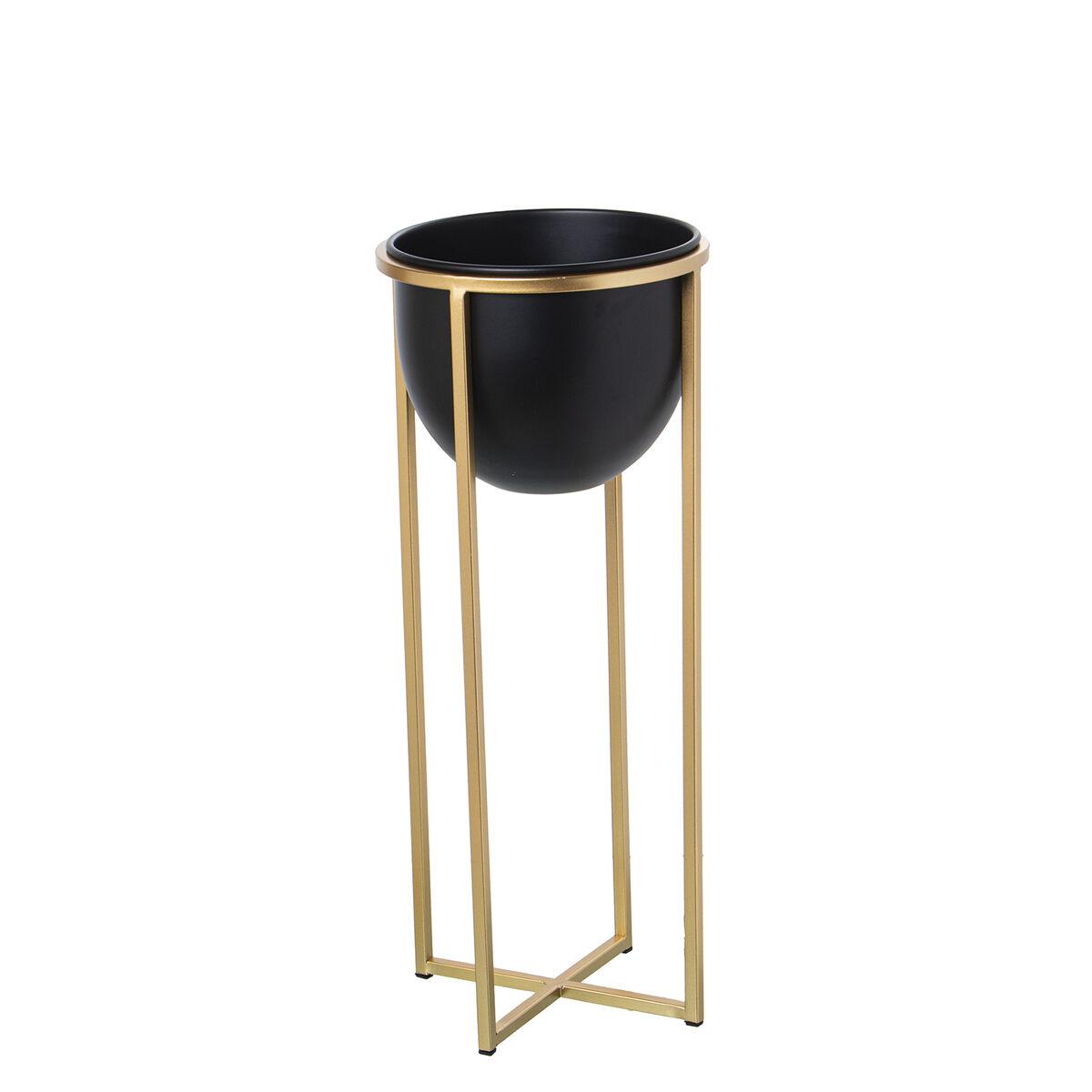 Urtepotte Alexandra House Living Sort Gylden Metal 21 x 21 x 50 cm Med støtte Urtepotte Alexandra House Living Sort Gylden Metal 21 x 21 x 50 cm Med støtte