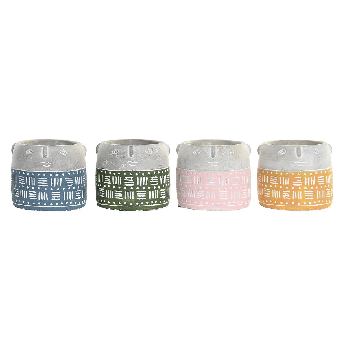 Urtepotte DKD Home Decor Ansigt Blå Pink Cement Grøn Gul (13 x 13 x 11 cm) (4 enheder) Urtepotte DKD Home Decor Ansigt Blå Pink Cement Grøn Gul (13 x 13 x 11 cm) (4 enheder)