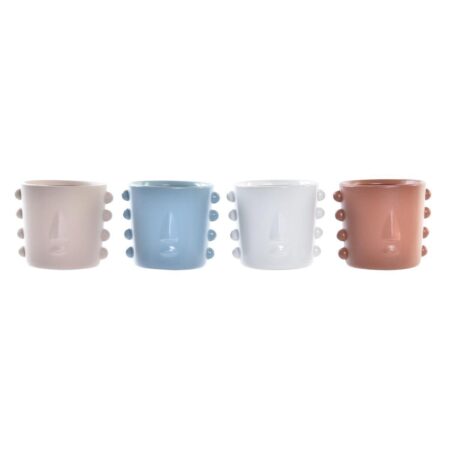 Urtepotte DKD Home Decor Ansigt Stentøj (15 x 13 x 12,5 cm) (4 enheder)
