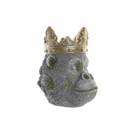 Urtepotte DKD Home Decor Grå Gylden Gorilla Magnesium (29 x 26 x 34,9 cm)