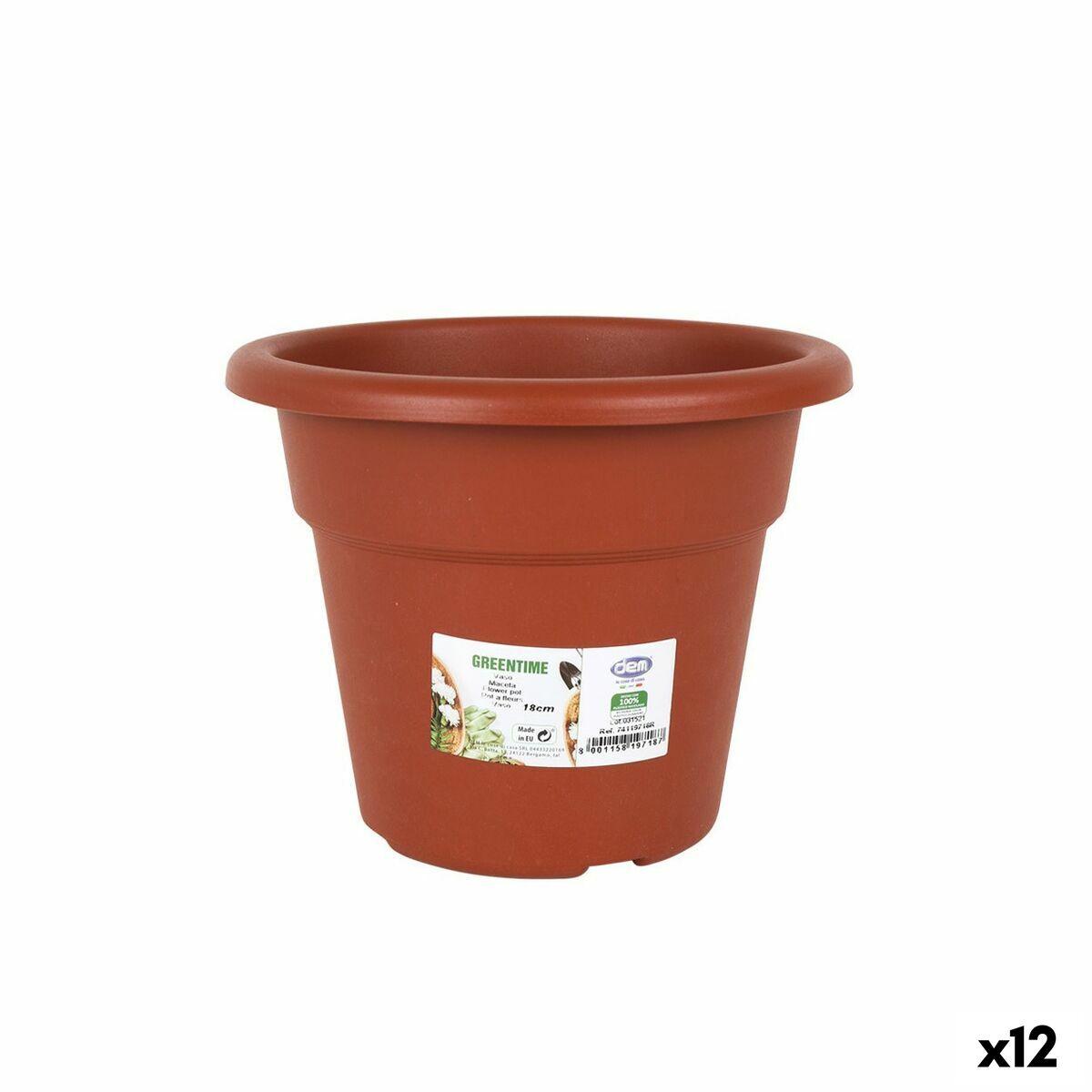 Urtepotte Dem Greentime Cirkulær Brun ø 18 x 14,6 cm (12 enheder) Urtepotte Dem Greentime Cirkulær Brun ø 18 x 14,6 cm (12 enheder)