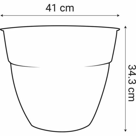 Urtepotte EDA Grøn Ø 41 cm Plastik Cirkulær Moderne