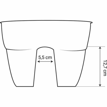 Urtepotte EDA Rød Plastik Oval Moderne