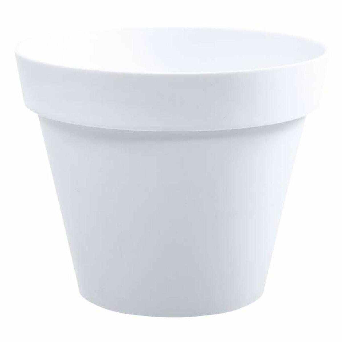 Urtepotte EDA Tuscan Ø 30 x 26 cm Cirkulær Hvid polypropylen Urtepotte EDA Tuscan Ø 30 x 26 cm Cirkulær Hvid polypropylen