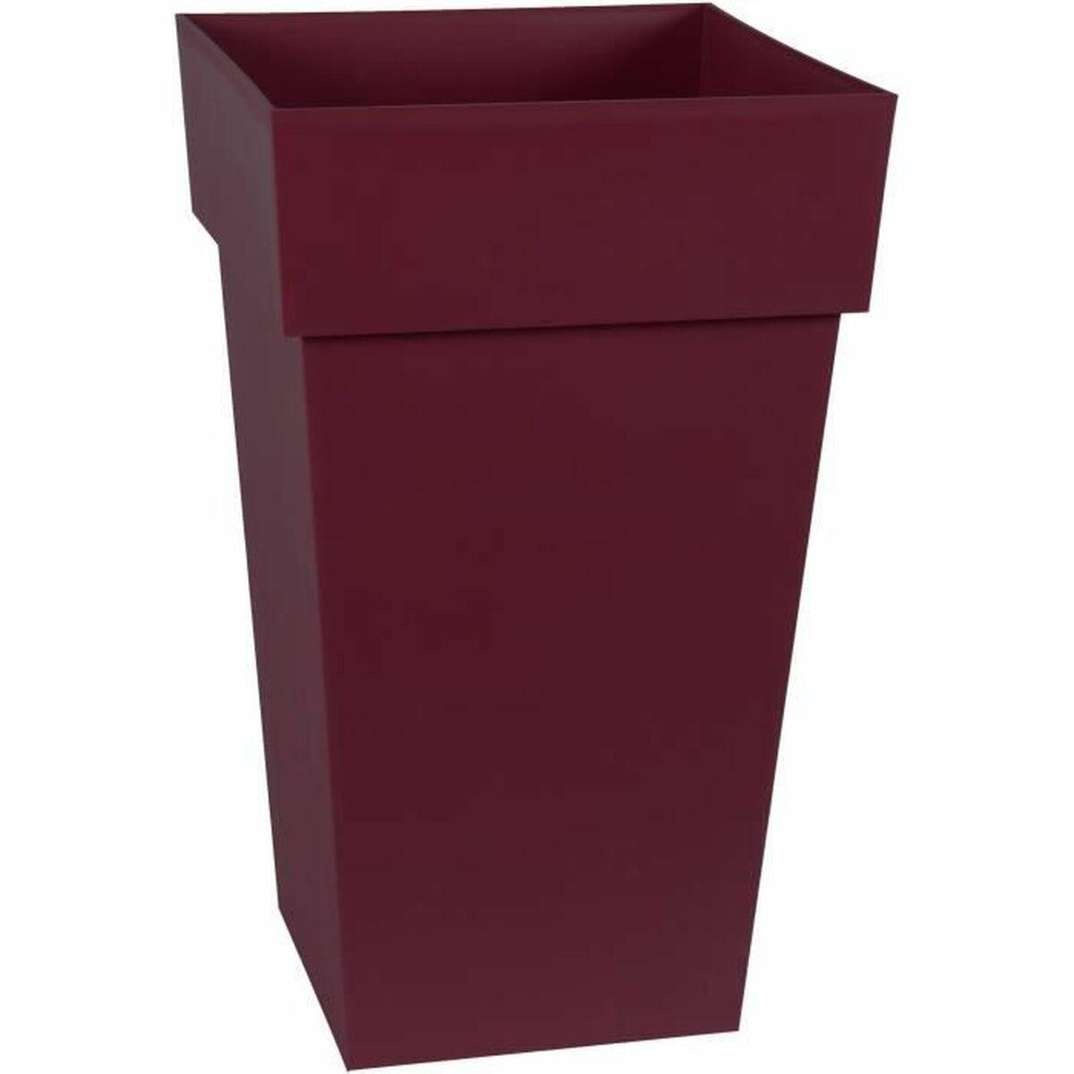 Urtepotte Ecolux 39 x 39 x 65 cm Mørkerød Plastik Firkantet Moderne Urtepotte Ecolux 39 x 39 x 65 cm Mørkerød Plastik Firkantet Moderne