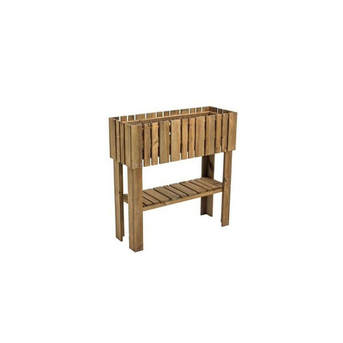 Urtepotte Ekju 78 x 29 x 79 cm Brun Træ Firkantet Urtepotte Ekju 78 x 29 x 79 cm Brun Træ Firkantet