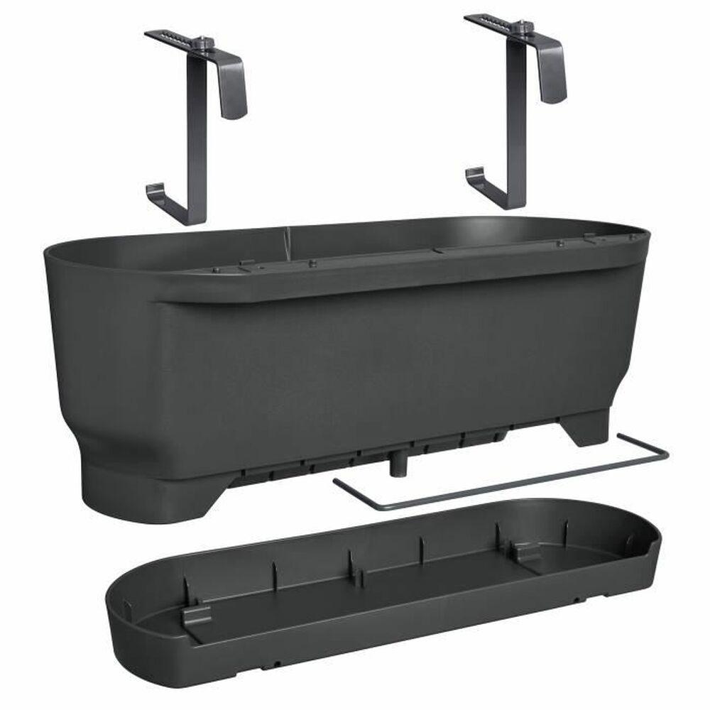 Urtepotte Elho Greenville 21,2 x 52 x 19,4 cm Sort Ø 52 cm Urtepotte Elho Greenville 21,2 x 52 x 19,4 cm Sort Ø 52 cm