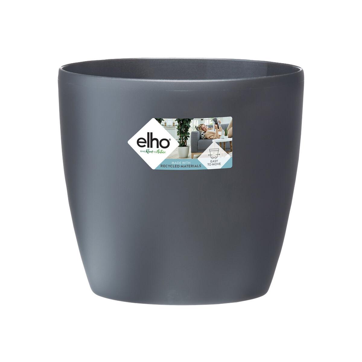 Urtepotte Elho Sort Ø 39 cm polypropylen Plastik Cirkulær Urtepotte Elho Sort Ø 39 cm polypropylen Plastik Cirkulær