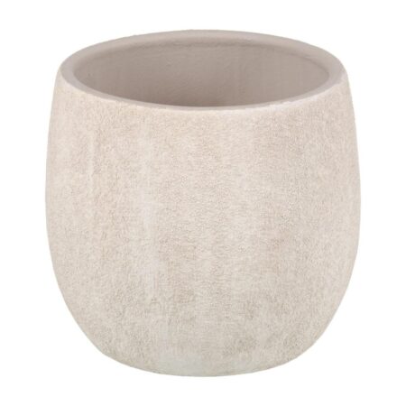 Urtepotte Flødefarvet Keramik Sand 18 x 18 x 17,5 cm
