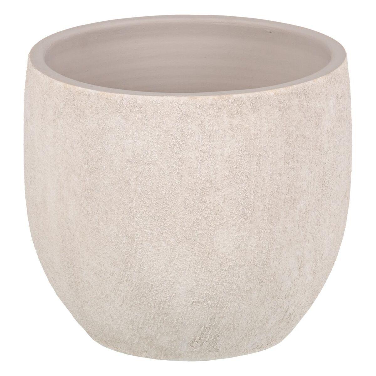 Urtepotte Flødefarvet Keramik Sand 31 x 31 x 28 cm Urtepotte Flødefarvet Keramik Sand 31 x 31 x 28 cm