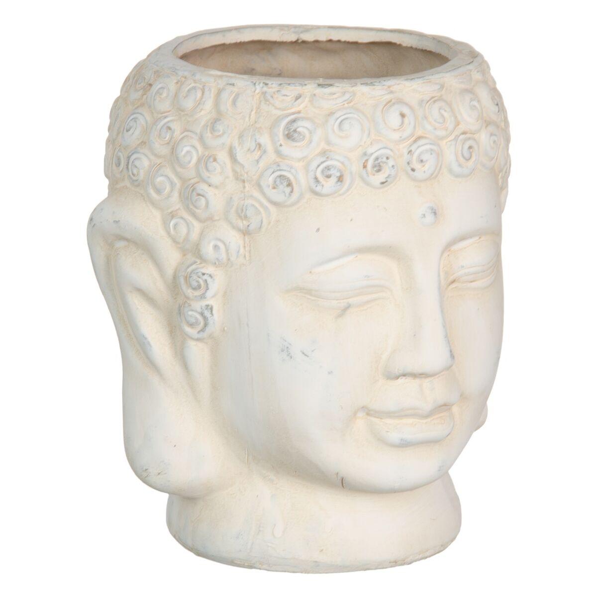 Urtepotte Flødefarvet Terrakotta Buddha Orientalsk 14 x 14 x 15,5 cm Urtepotte Flødefarvet Terrakotta Buddha Orientalsk 14 x 14 x 15,5 cm