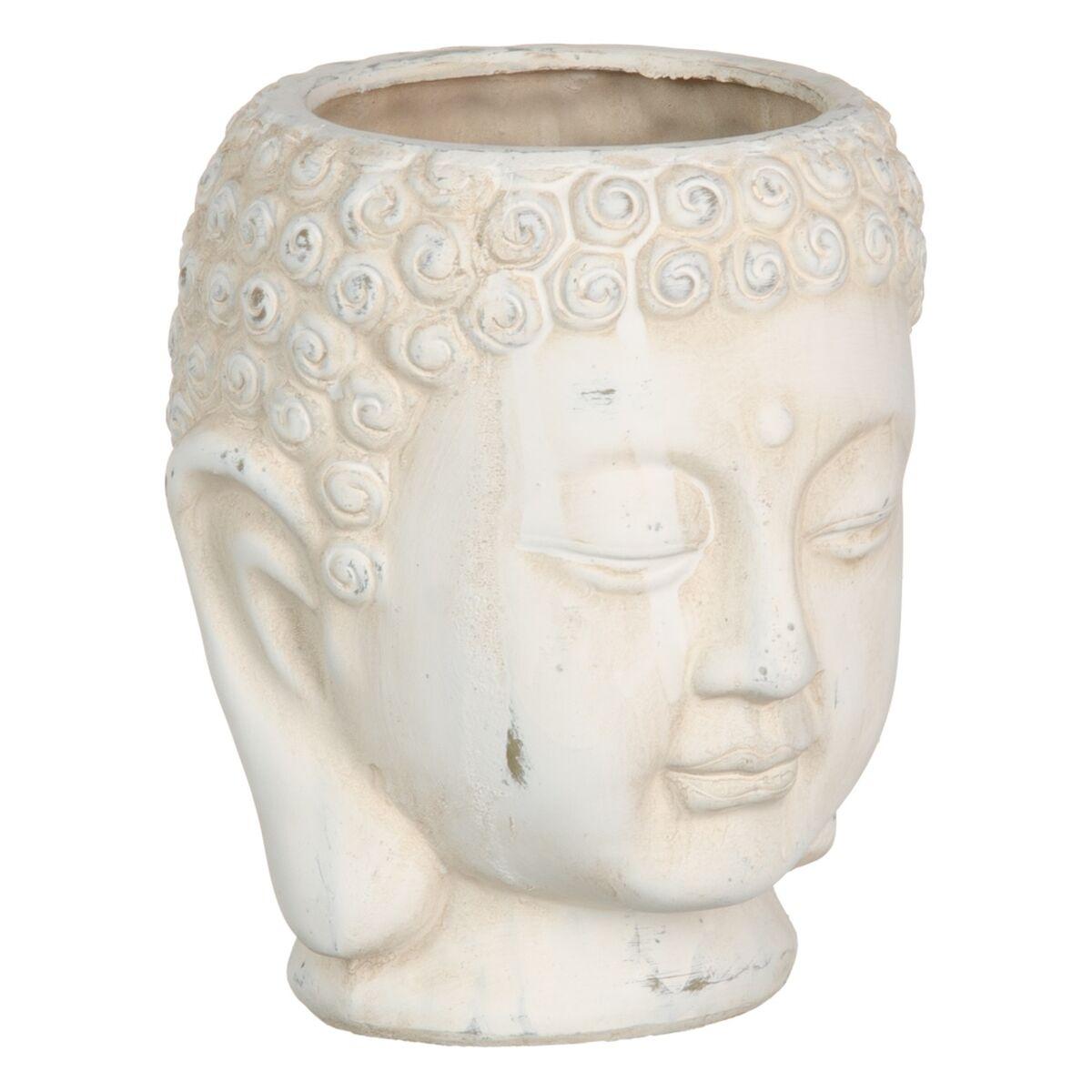Urtepotte Flødefarvet Terrakotta Buddha Orientalsk 17,1 x 16,6 x 20 cm Urtepotte Flødefarvet Terrakotta Buddha Orientalsk 17,1 x 16,6 x 20 cm