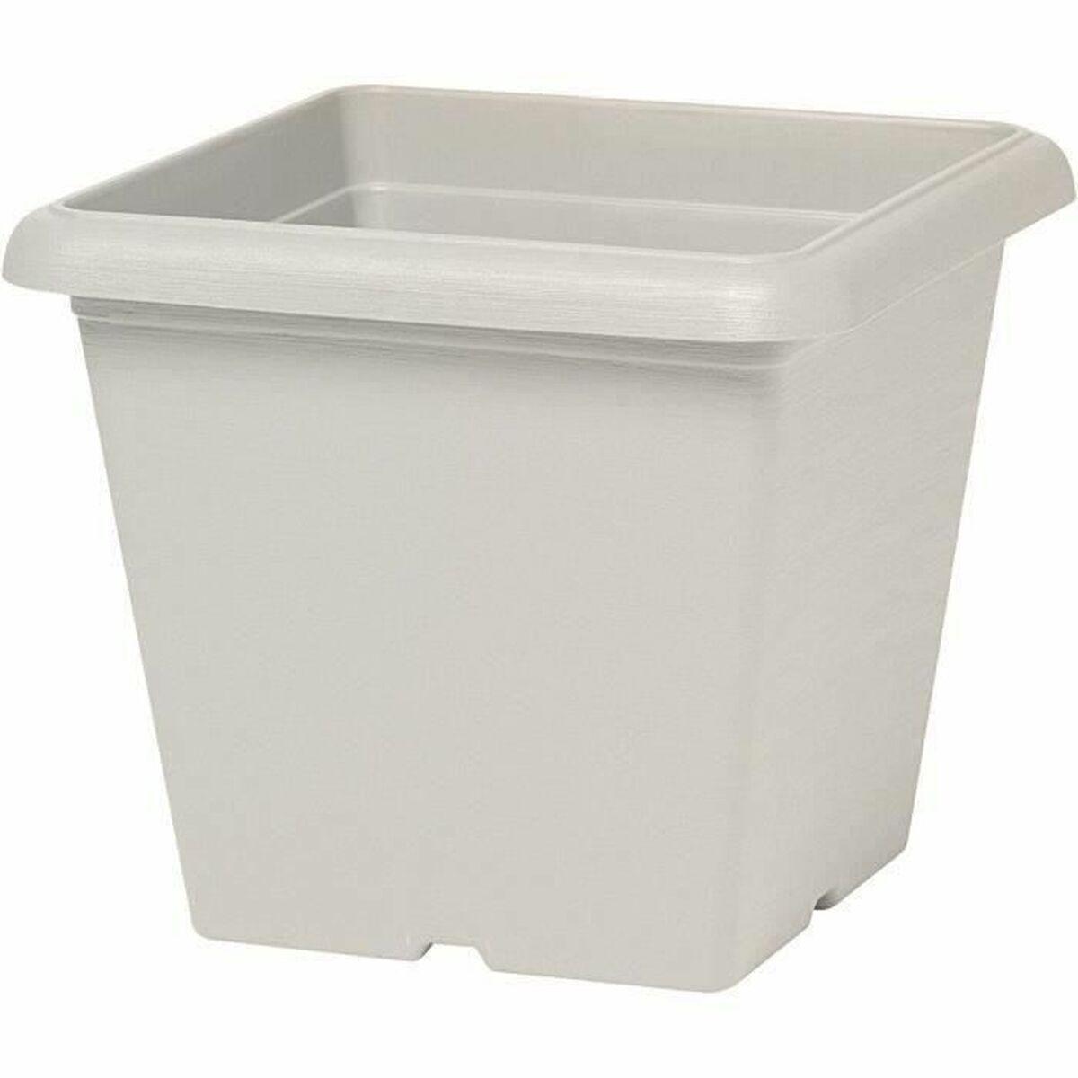 Urtepotte Garden ID hvid firkantet steneffekt 40 × 35 cm Urtepotte Garden ID hvid firkantet steneffekt 40 × 35 cm