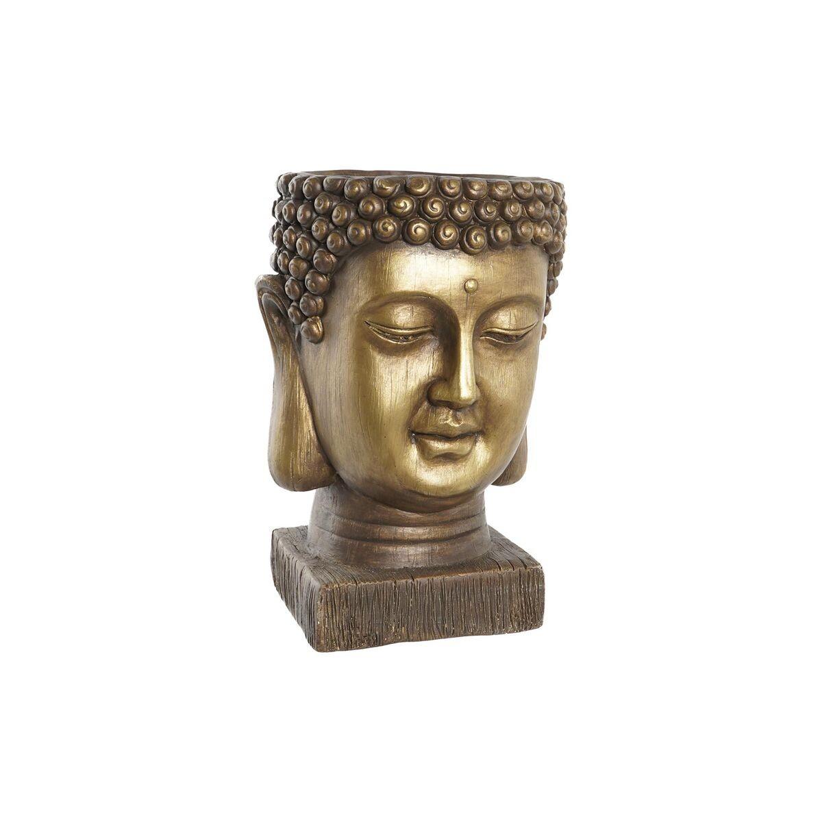 Urtepotte Glasfiber Gylden Buddha Orientalsk (25 x 25 x 36 cm) Urtepotte Glasfiber Gylden Buddha Orientalsk (25 x 25 x 36 cm)