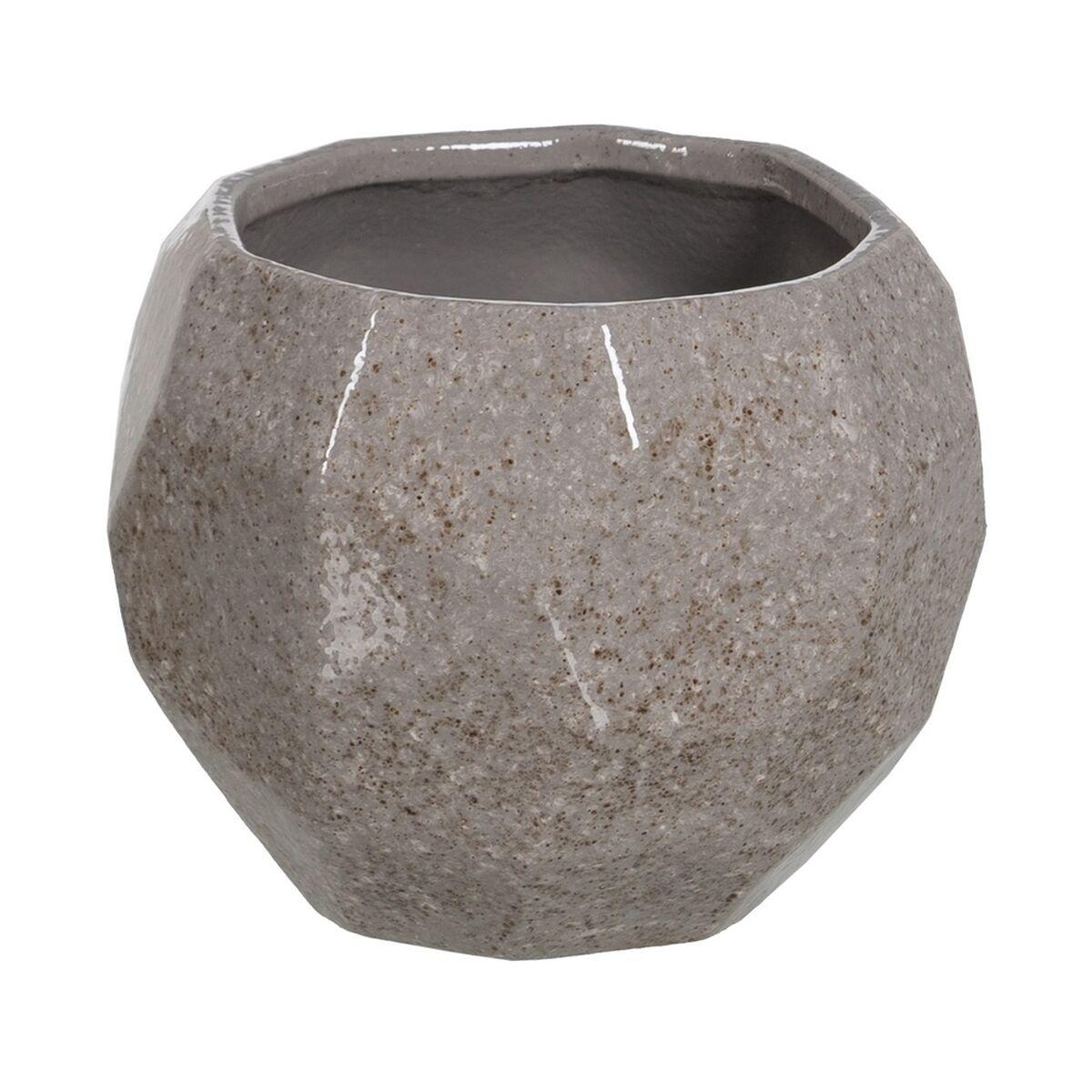Urtepotte Grå Keramik 25 x 25 x 20 cm Urtepotte Grå Keramik 25 x 25 x 20 cm