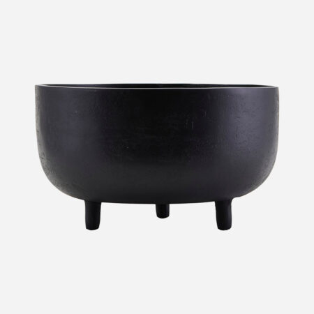 Urtepotte, HDJela, Sort oxideret - Black oxidized / Aluminium / h: 16.5 cm, dia: 28 cm