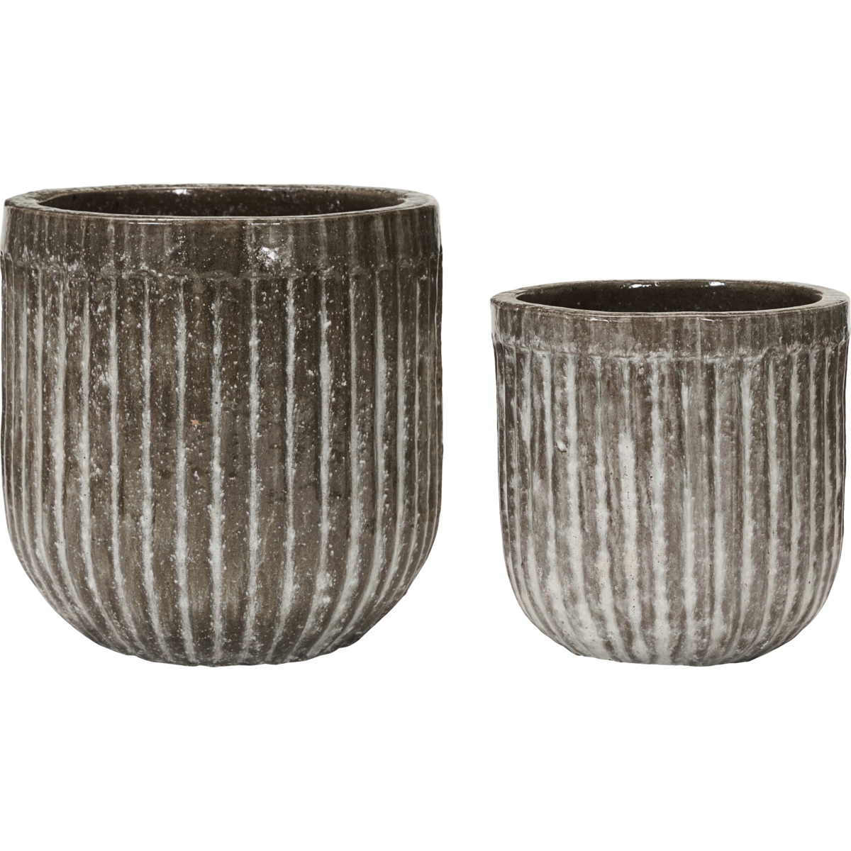 Urtepotte, HDPharao, Grå;Brun - Grey/Brown / Earthenware / w: 50 cm, h: 50 cm, w: 40 cm, h: 40 cm Urtepotte, HDPharao, Grå;Brun - Grey/Brown / Earthenware / w: 50 cm, h: 50 cm, w: 40 cm, h: 40 cm