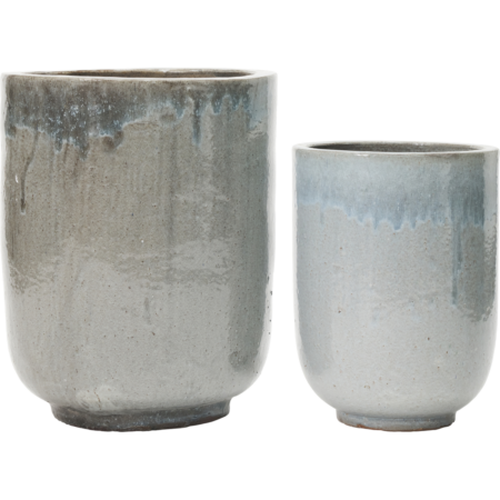 Urtepotte, HDPho, Grå - Grey / Earthenware / S:, h: 45 cm, dia: 35 cm, M:, h: 55 cm, dia: 45 cm