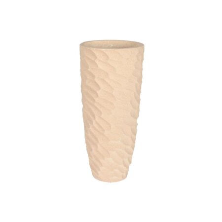 Urtepotte Home ESPRIT Beige Glasfiber Skandinavisk 40,5 x 40,5 x 91 cm