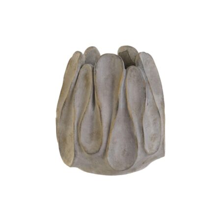 Urtepotte Home ESPRIT Grå Cement Romantisk Brugt 34 x 34 x 36 cm
