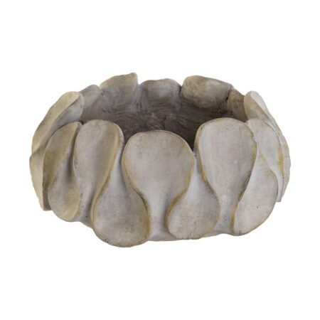 Urtepotte Home ESPRIT Grå Cement Romantisk Brugt 42 x 42 x 19 cm