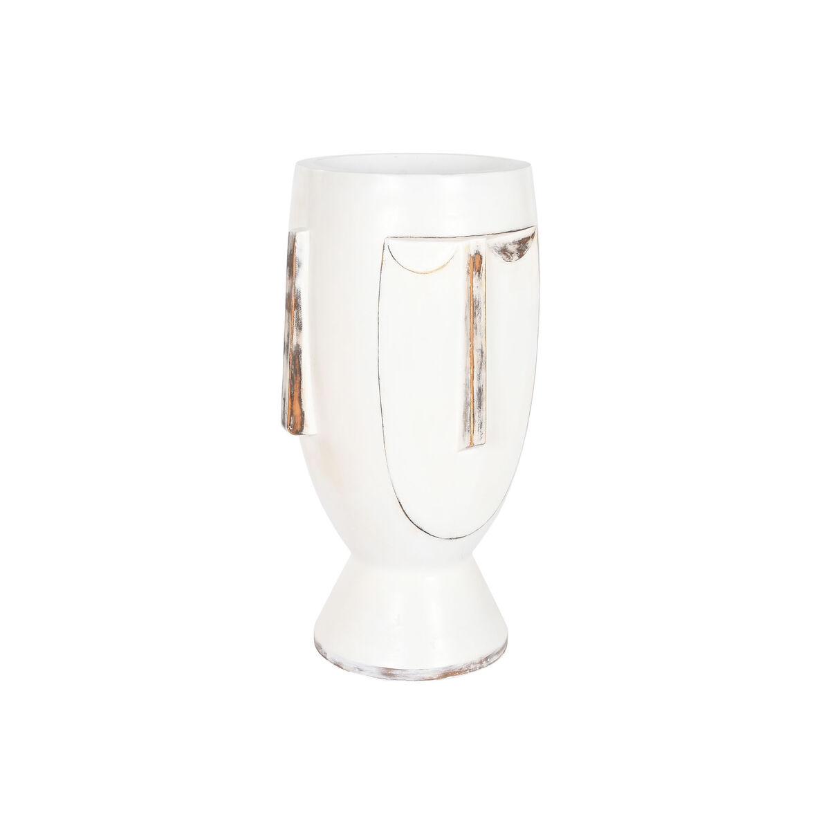 Urtepotte Home ESPRIT Hvid Glasfiber Fiber Moderne Ansigt 44,5 x 36 x 91 cm Urtepotte Home ESPRIT Hvid Glasfiber Fiber Moderne Ansigt 44,5 x 36 x 91 cm