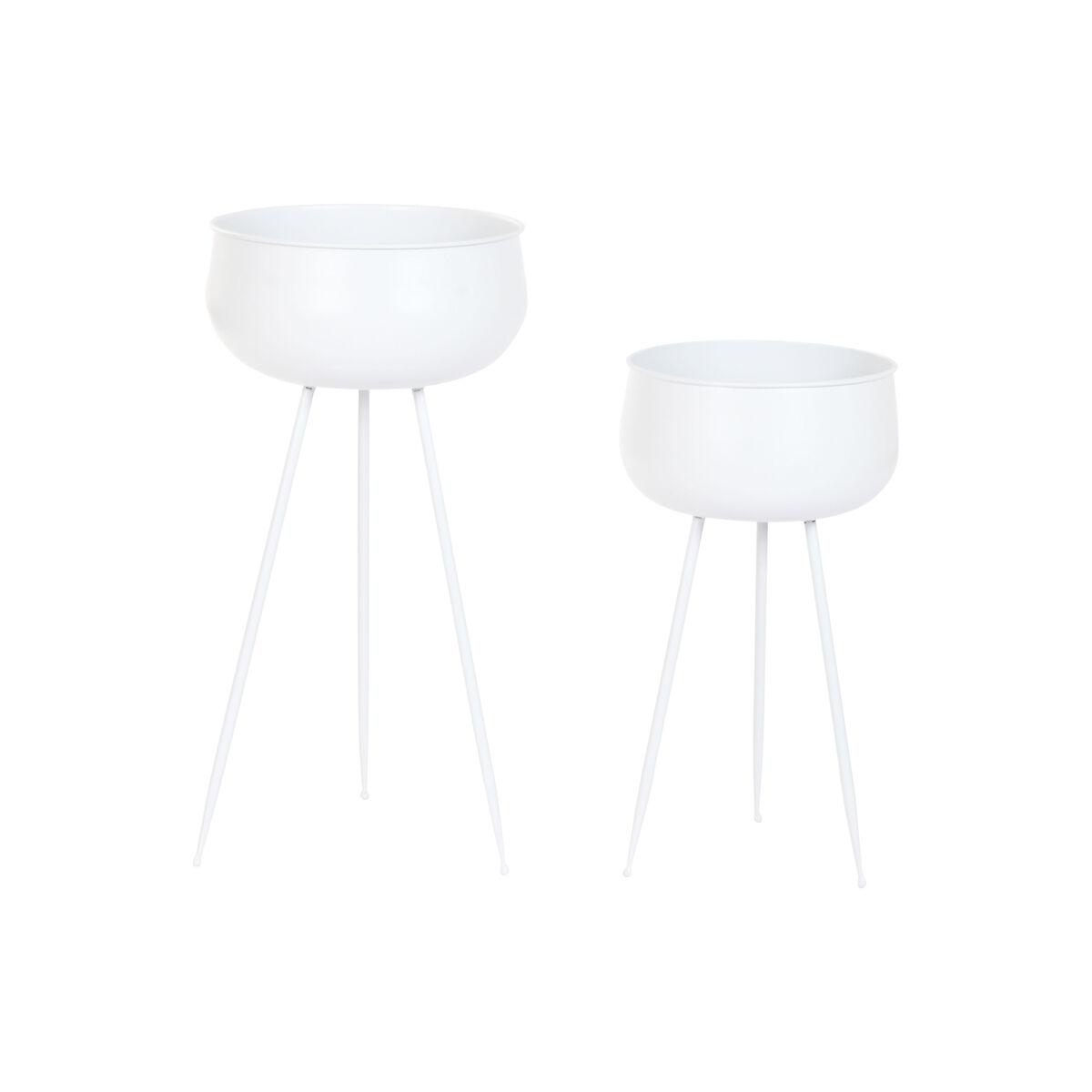 Urtepotte Home ESPRIT Hvid Metal Urban 34 x 34 x 70 cm (2 Dele) Urtepotte Home ESPRIT Hvid Metal Urban 34 x 34 x 70 cm (2 Dele)