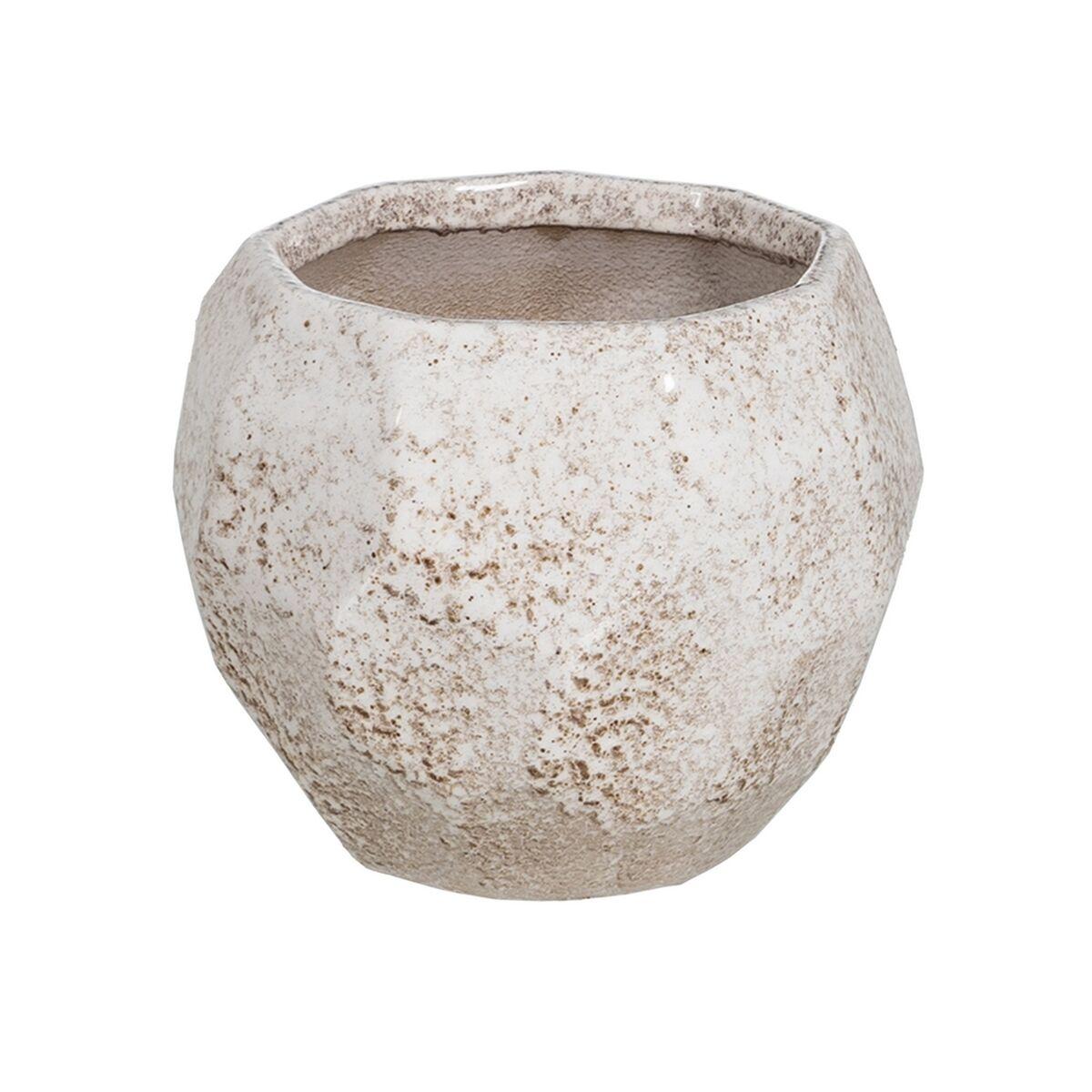 Urtepotte Hvid Keramik 20 x 20 x 16 cm Urtepotte Hvid Keramik 20 x 20 x 16 cm