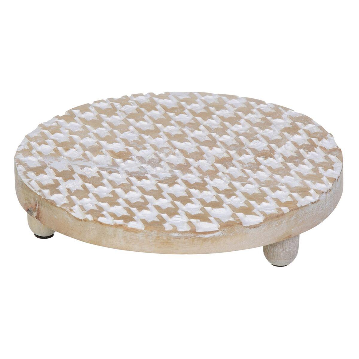 Urtepotte Hvid Mangotræ 22,5 x 22,5 x 6 cm Urtepotte Hvid Mangotræ 22,5 x 22,5 x 6 cm