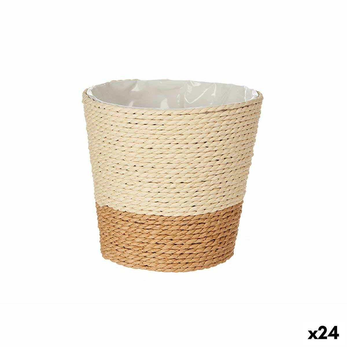 Urtepotte Ibergarden brun i tov og plastik - sæt á 24, 14 × 12,5 × 14 cm / 14 × 13 × 14 cm Urtepotte Ibergarden brun i tov og plastik - sæt á 24, 14 × 12,5 × 14 cm / 14 × 13 × 14 cm