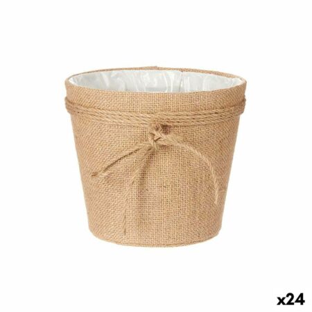 Urtepotte Ibergarden brun klæde med lasso - sæt á 24 (ca. 19-20 cm)