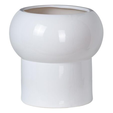 Urtepotte Keramik 30 x 30 x 30 cm Hvid