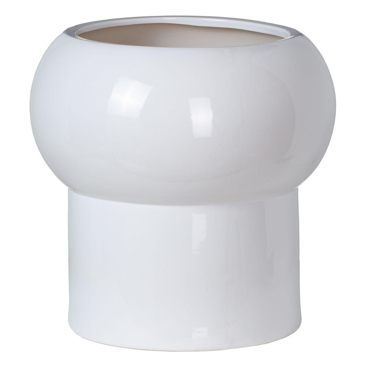Urtepotte Keramik 30 x 30 x 30 cm Hvid Urtepotte Keramik 30 x 30 x 30 cm Hvid