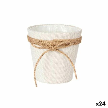 Urtepotte Lasso Hvid Tov Plastik 14 x 12,5 x 14 cm 14 x 14 x 14 cm (24 enheder)