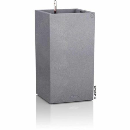 Urtepotte Lechuza 40 x 40 x 76 cm Grå polypropylen Rektangulær