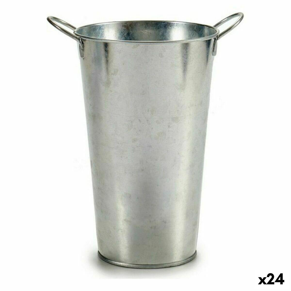 Urtepotte Med håndtag Sølvfarvet (15 x 23,5 x 20 cm) (24 enheder) Urtepotte Med håndtag Sølvfarvet (15 x 23,5 x 20 cm) (24 enheder)