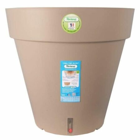 Urtepotte Riviera Brun Taupe polypropylen Plastik Cirkulær Krogla Ø 50 cm