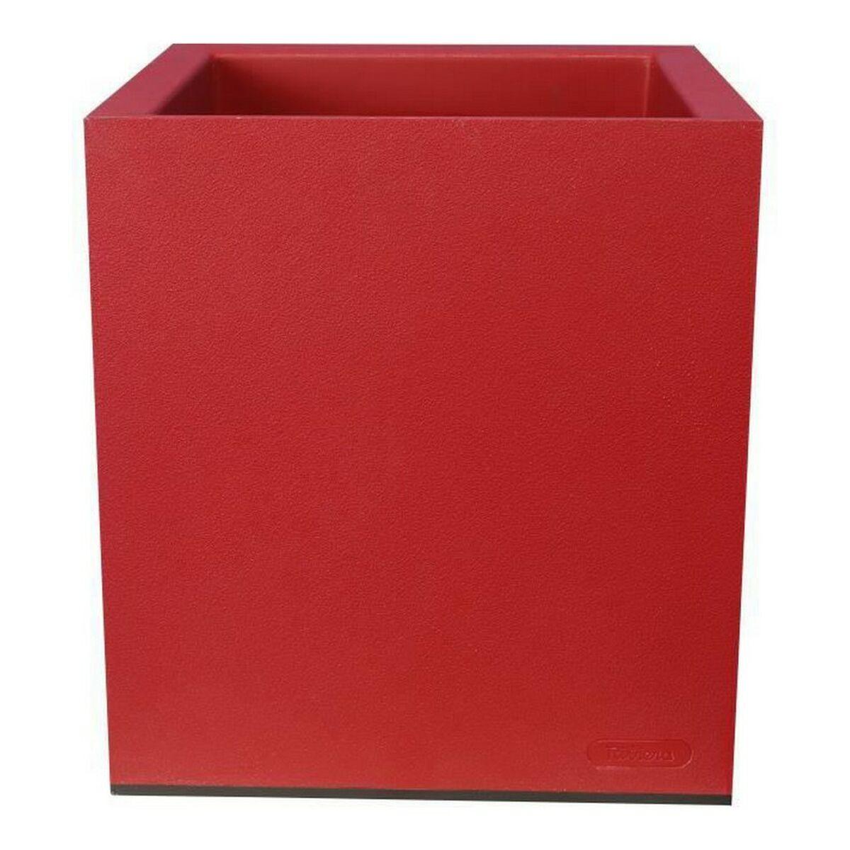 Urtepotte Riviera Rød Plastik Firkantet 40 x 40 cm Urtepotte Riviera Rød Plastik Firkantet 40 x 40 cm
