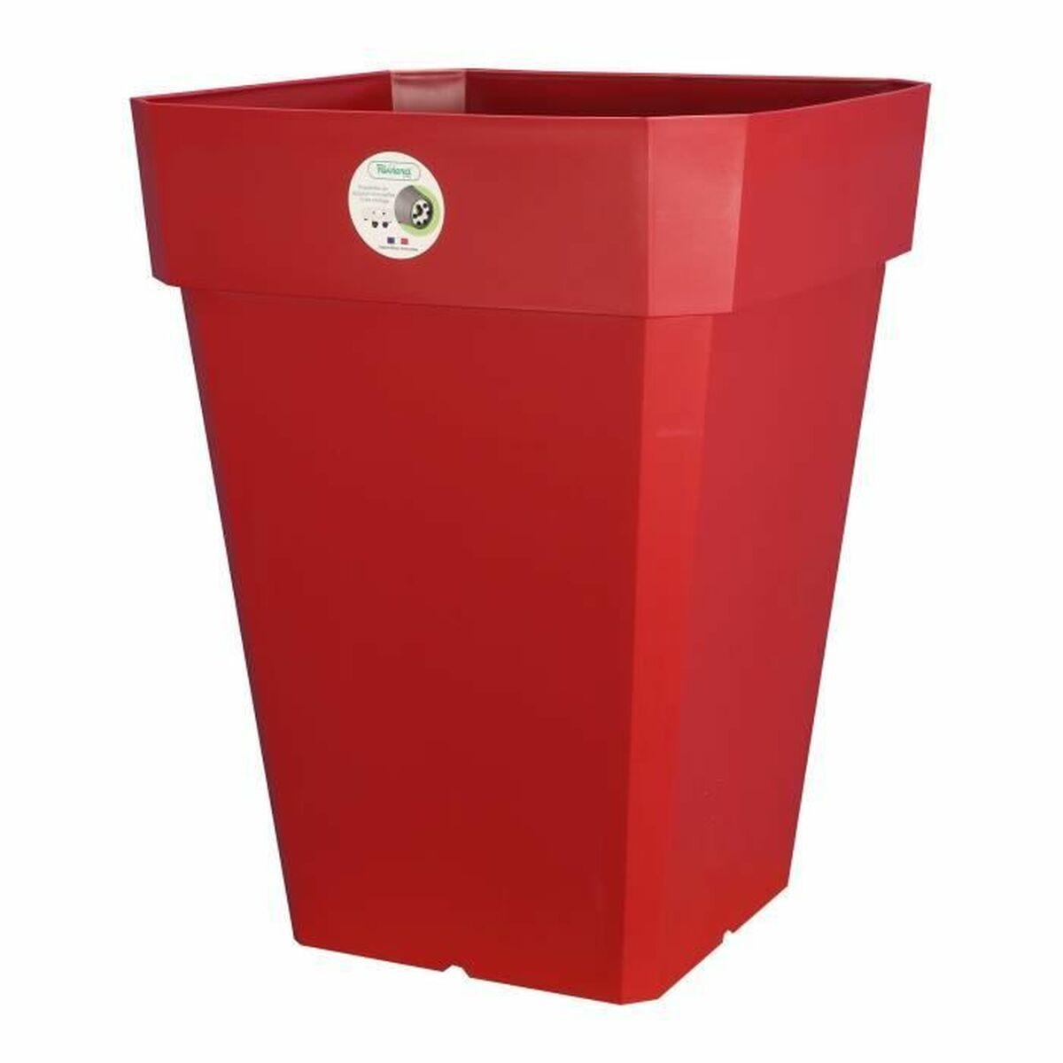 Urtepotte Riviera Soleilla Firkantet Rød 39 x 39 x 53 cm Urtepotte Riviera Soleilla Firkantet Rød 39 x 39 x 53 cm