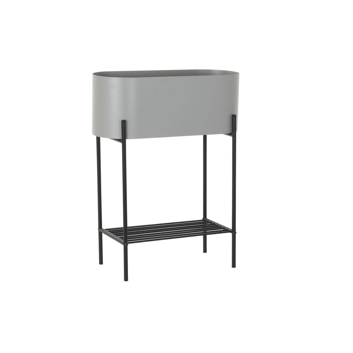 Urtepotte Sort Grå Metal (50 x 20 x 63 cm) Urtepotte Sort Grå Metal (50 x 20 x 63 cm)